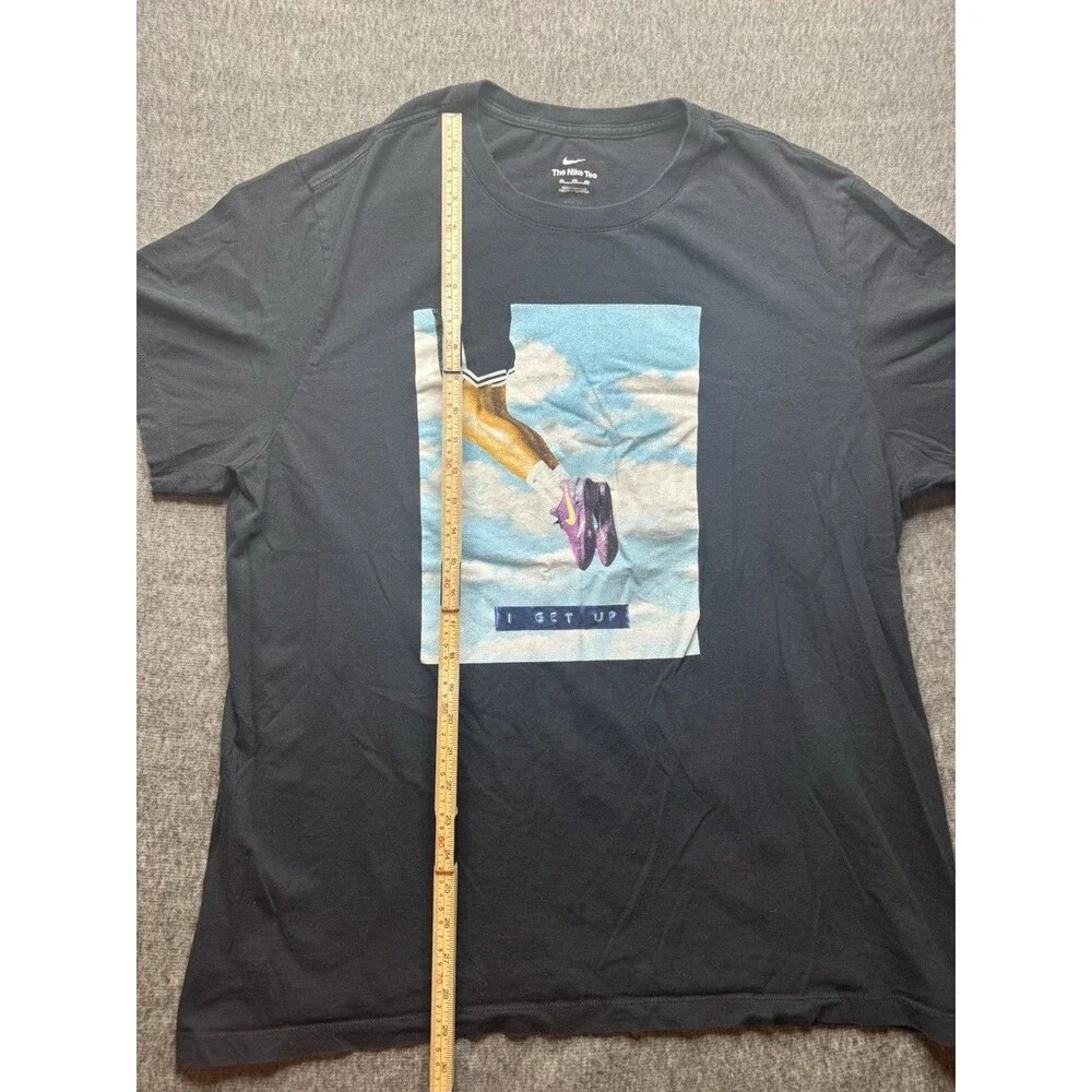 Nike Ja Morant I Get Up Basketball Graphic Tee Black Size XXL Logo Graphic